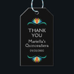 Fiesta Bloemen Verjaardag Douche Trouwen Dank u Cadeaulabel<br><div class="desc">Mariachi, margarita's en herinneringen! Vuur de fiesta op met dit Mexicaanse folk art fiesta ontwerp. De kleurrijke tekst en het kunstwerk (met de hand getekend door Lively Scribe zelf) geven dit ontwerp een grillige maar elegante sfeer. Perfect voor de latinx in je leven. Of een feestje in de buurt van...</div>