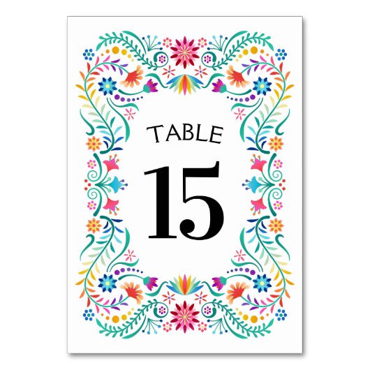 Fiesta Bloemen Verjaardag Douche Trouwen Kaart (Voorkant)