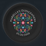 Fiesta Bloemen Verjaardag Douche Trouwen Papieren Bordje<br><div class="desc">Mariachi, margarita's en herinneringen! Vuur de fiesta op met dit Mexicaanse folk art fiesta ontwerp. De kleurrijke tekst en het kunstwerk (met de hand getekend door Lively Scribe zelf) geven dit ontwerp een grillige maar elegante sfeer. Perfect voor de latinx in je leven. Of een feestje in de buurt van...</div>