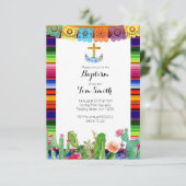 Fiesta Bloemendoop Uitnodigingskaart Doop Kaart (Staand voorkant)