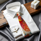 Fiesta Bloom Abstract Art Stropdas