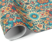 Fiesta Blooms, aanpasbaar Cadeaupapier (Rol Hoek)