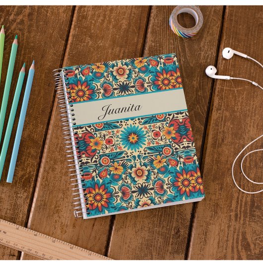 Fiesta Blooms, aanpasbaar Notitieboek