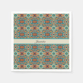 Fiesta Blooms, aanpasbaar Servet (Voorkant)