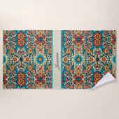 Fiesta Blooms aanpasbaar Strandlaken (Voorkant)