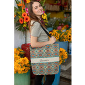Fiesta Blooms, aanpasbaar Tote Bag