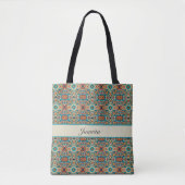 Fiesta Blooms, aanpasbaar Tote Bag (Voorkant)