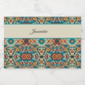 Fiesta Blooms, aanpasbaar Voedselcontainer Etiket (Enkel label)