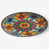 💀🎉Fiesta Bloomware Día de los Muertos Papieren Bordje (Gekanteld)