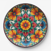 💀🎉Fiesta Bloomware Día de los Muertos Papieren Bordje (Voorkant)