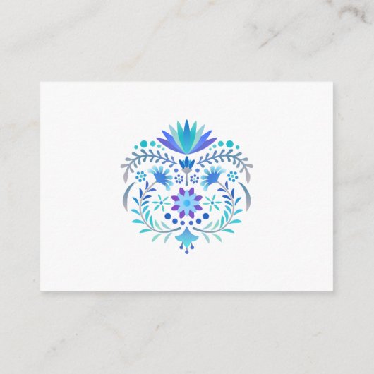 Fiesta Blue Diaper Raffle Baby shower Informatiekaartje (Achterkant)