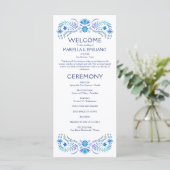 Fiesta Blue Wedding Programma (Staand voorkant)