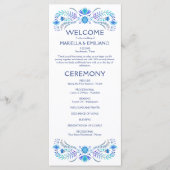 Fiesta Blue Wedding Programma (Voorkant)