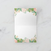 Fiesta Blush Floral Succulent Hartelijk dank Kaart (Binnen)