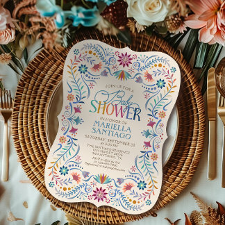 Fiesta Boho-Baby shower Kaart
