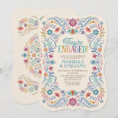 Fiesta Boho Engagement Party Kaart (Voorkant / Achterkant)