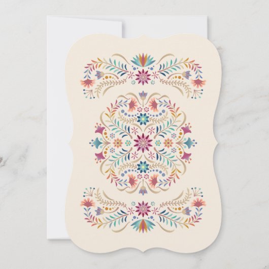 Fiesta Boho Engagement Party Kaart (Achterkant)