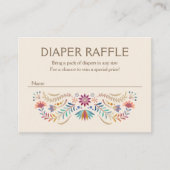 Fiesta Boho Luier Raffle Baby shower Informatiekaartje (Voorkant)