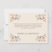 Fiesta Boho Verjaardag Douche Trouwen Bedankkaart (Achterkant)