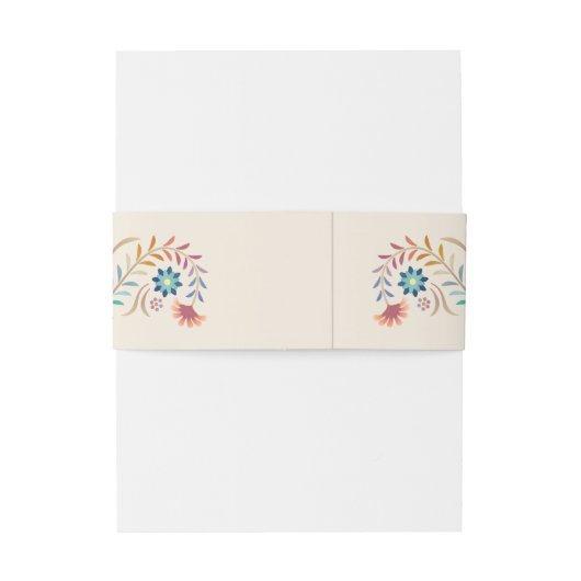 Fiesta Boho Verjaardag Douche Trouwen Uitnodigingen Wikkel (Achterkant Voorbeeld)