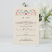 Fiesta Boho Wedding Details Informatiekaartje (Staand voorkant)