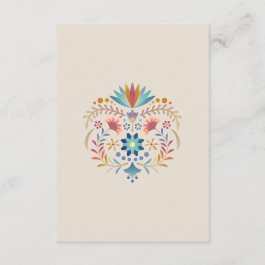 Fiesta Boho Wedding Details Informatiekaartje (Achterkant)