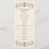 Fiesta Boho Wedding Programma (Achterkant)