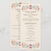 Fiesta Boho Wedding Programma (Voorkant / Achterkant)