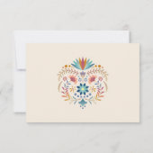 Fiesta Boho Wedding Quinceañera RSVP Kaartje (Achterkant)