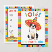 Fiesta Boston Terrier Kaart (Voorkant / Achterkant)