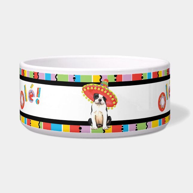 Fiesta Boston Terrier Pet Voerbakje (Links)