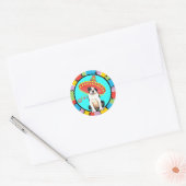Fiesta Boston Terrier Ronde Sticker (Envelop)
