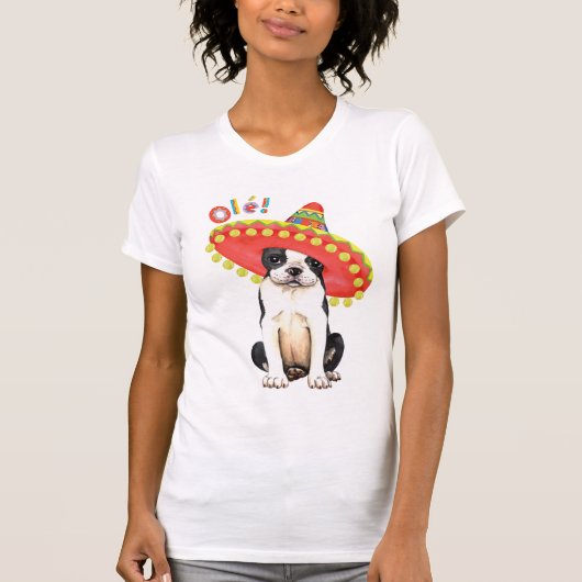 Fiesta Boston Terrier T-shirt (Voorkant)