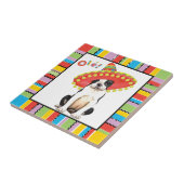 Fiesta Boston Terrier Tegeltje (Zijkant)