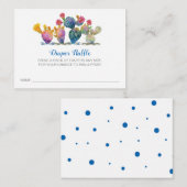 Fiesta Boy Baby shower Diaper Raffle Ticket Informatiekaartje (Voorkant / Achterkant)