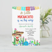 Fiesta Boy Baby shower Invitation Boy Kaart (Staand voorkant)