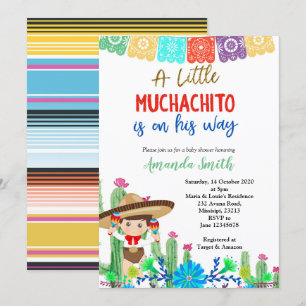 Fiesta Boy Baby shower Invitation Boy Kaart