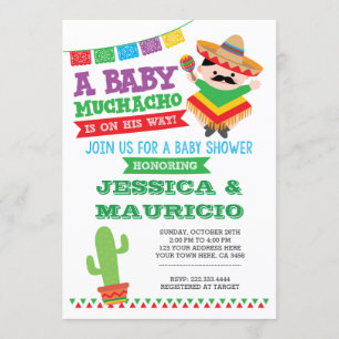 Fiesta Boy Baby shower Uitnodiging