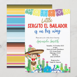 Fiesta Boy Baby shower Uitnodigingsjongen Kaart