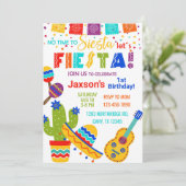 Fiesta boy birthday invitation, 1st birthday. kaart (Staand voorkant)