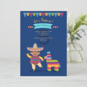 Fiesta Boy Birthday Party Invitation Kaart (Staand voorkant)