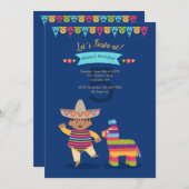 Fiesta Boy Birthday Party Invitation Kaart (Voorkant / Achterkant)