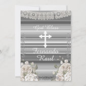 Fiesta Boy doop en verjaardag Sylver Kaart (Achterkant)