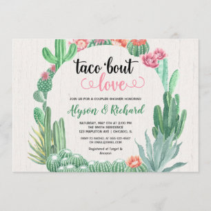 Fiesta bridal koppels douche, Taco bout love Kaart