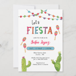 Fiesta Bridal Shower Invitation Kaart