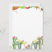 Fiesta Bridal Shower Invitation Mexican Sombrero Kaart (Achterkant)