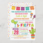 Fiesta Bridal Shower Invitation - White Kaart (Voorkant / Achterkant)