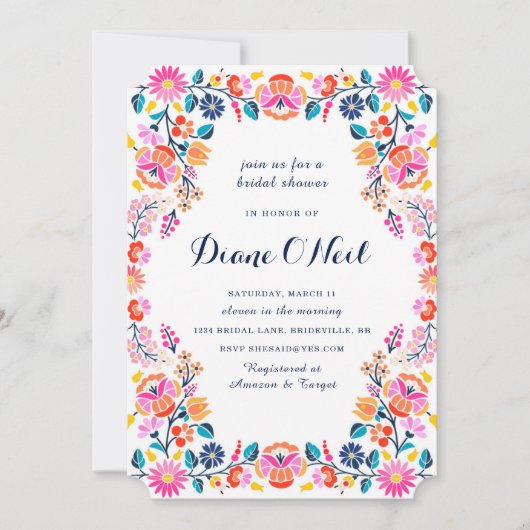 Fiesta Bridal Shower Kaart (Voorkant)