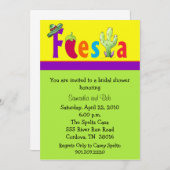 Fiesta Bridal Shower-uitnodigingen Kaart (Voorkant / Achterkant)