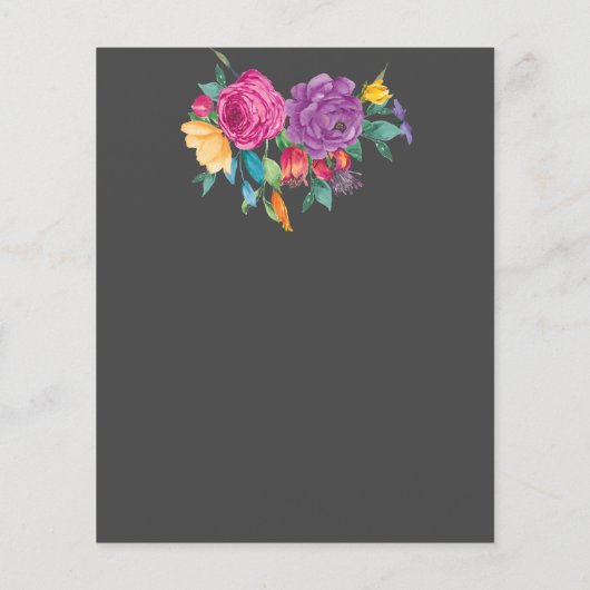 Fiesta Bright Flower Floral Baby shower (Achterkant)